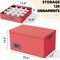 Christmas Ornament Storage - 128-3" Ornaments Organizer Storage Box, Holiday Ornament Storage Container with 8 Removable Trays